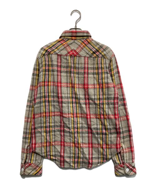 N NUMBER (N)INE（ナンバーナイン）N NUMBER (N)INE (ナンバーナイン) チェックネルシャツ レッド×ベージュ サイズ:2の古着・服飾アイテム