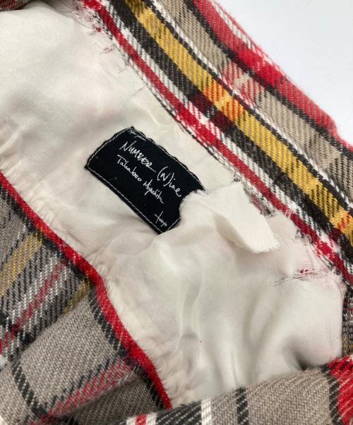 N NUMBER (N)INE（ナンバーナイン）N NUMBER (N)INE (ナンバーナイン) チェックネルシャツ レッド×ベージュ サイズ:2の古着・服飾アイテム