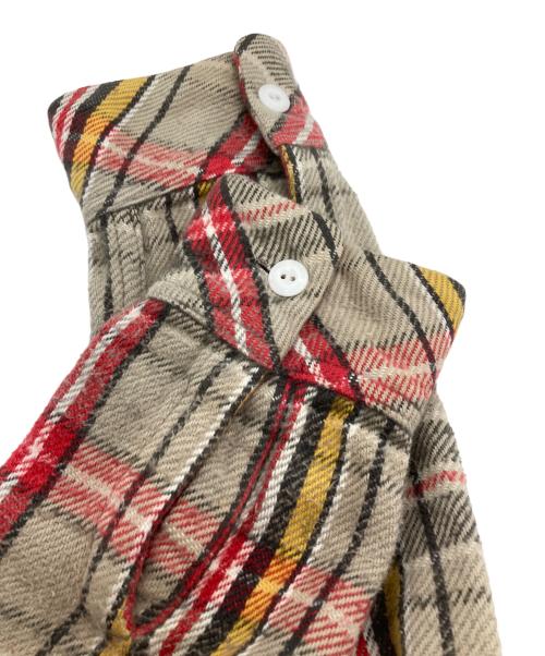 N NUMBER (N)INE（ナンバーナイン）N NUMBER (N)INE (ナンバーナイン) チェックネルシャツ レッド×ベージュ サイズ:2の古着・服飾アイテム