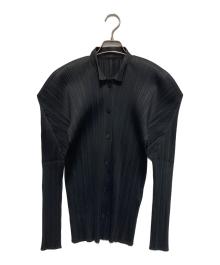 PLEATS PLEASE（プリーツプリーズ）の古着「プリーツカーディガン」｜ブラック