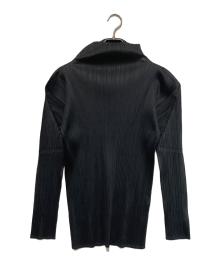 PLEATS PLEASE（プリーツプリーズ）の古着「プリーツハイネックカットソー」｜ブラック