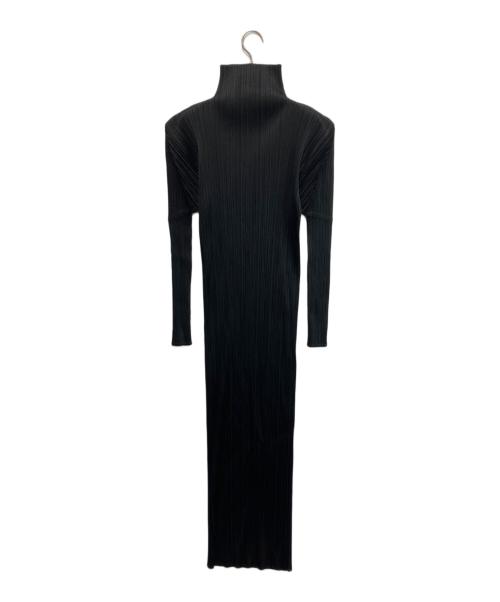 PLEATS PLEASE（プリーツプリーズ）PLEATS PLEASE (プリーツプリーズ) プリーツハイネックワンピース ブラック サイズ:4の古着・服飾アイテム