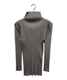 PLEATS PLEASE（プリーツプリーズ）の古着「プリーツハイネックカットソー」｜グレー