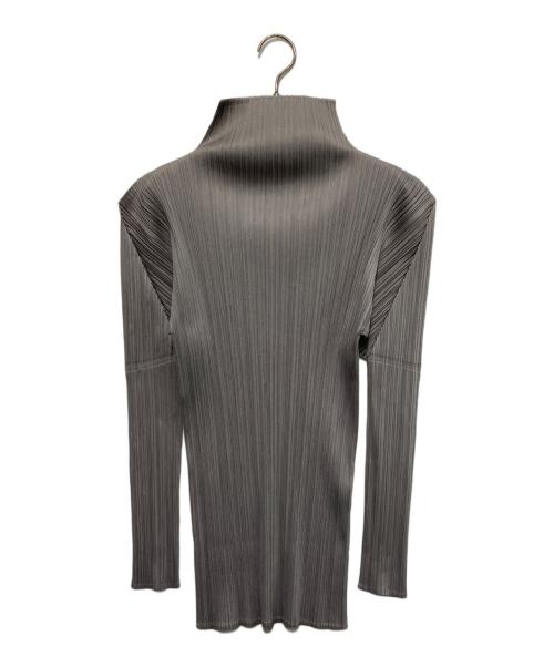 PLEATS PLEASE（プリーツプリーズ）PLEATS PLEASE (プリーツプリーズ) プリーツハイネックカットソー グレー サイズ:3の古着・服飾アイテム
