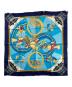 HERMES (エルメス) Circus カレ90 シルクスカーフ ブルー：30000円