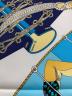 中古・古着 HERMES (エルメス) Circus カレ90 シルクスカーフ ブルー：30000円