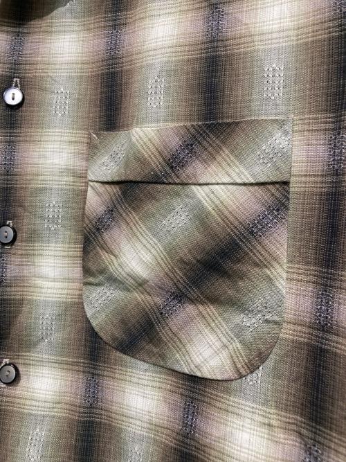 SPORTSMAN（スポーツマン）Sportsman (スポーツマン) オンブレ チェックオープンカラーシャツ カーキ サイズ:Mの古着・服飾アイテム