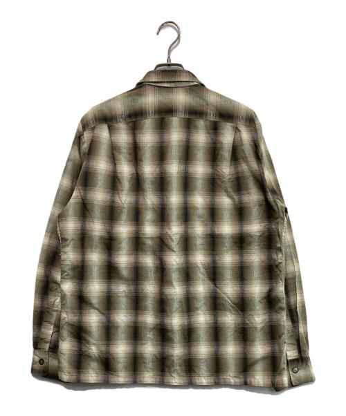 SPORTSMAN（スポーツマン）Sportsman (スポーツマン) オンブレ チェックオープンカラーシャツ カーキ サイズ:Mの古着・服飾アイテム