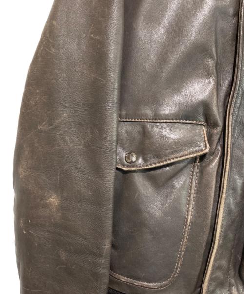Schott（ショット）Schott (ショット) A-2 レザーフライトジャケット ブラウン サイズ:42の古着・服飾アイテム