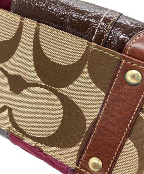 COACH（コーチ）COACH (コーチ) パッチワーク レガシー カーリー ショルダー バッグ ベージュの古着・服飾アイテム