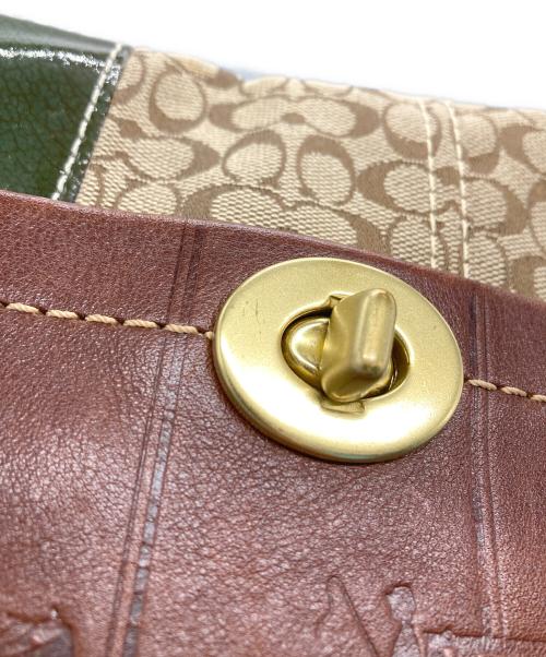 COACH（コーチ）COACH (コーチ) パッチワーク レガシー カーリー ショルダー バッグ ベージュの古着・服飾アイテム