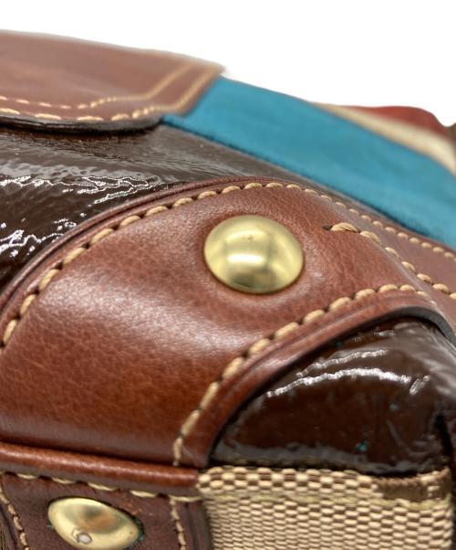 COACH（コーチ）COACH (コーチ) パッチワーク レガシー カーリー ショルダー バッグ ベージュの古着・服飾アイテム