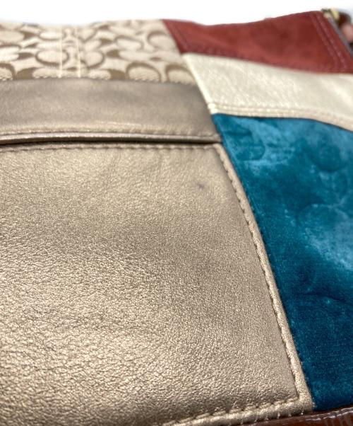 COACH（コーチ）COACH (コーチ) パッチワーク レガシー カーリー ショルダー バッグ ベージュの古着・服飾アイテム