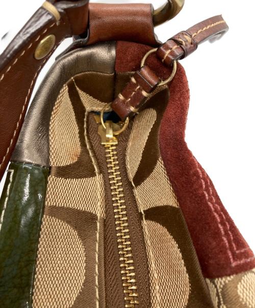 COACH（コーチ）COACH (コーチ) パッチワーク レガシー カーリー ショルダー バッグ ベージュの古着・服飾アイテム