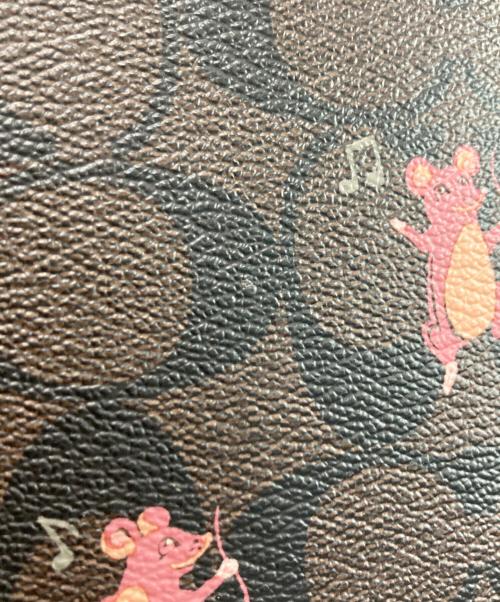 COACH（コーチ）COACH (コーチ) パーティ マウス プリント シティー リバーシブル トートバッグ ブラウンの古着・服飾アイテム