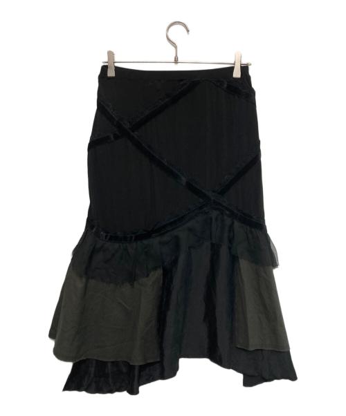 ISSEY MIYAKE（イッセイミヤケ）ISSEY MIYAKE (イッセイミヤケ) 切替スカート ブラック サイズ:2の古着・服飾アイテム