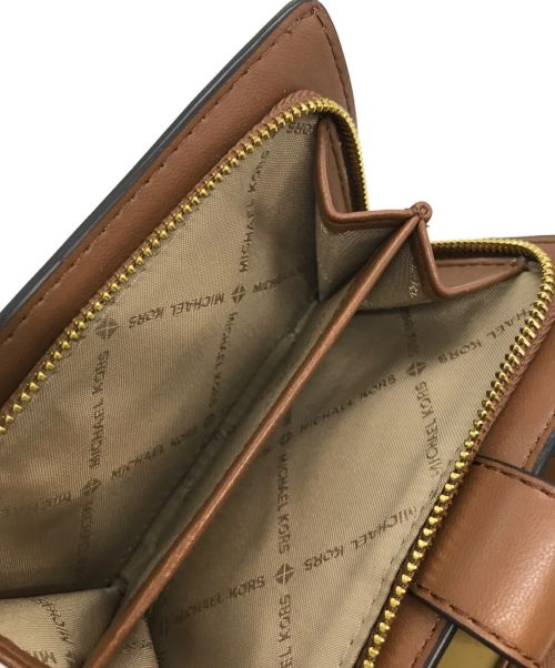 MICHAEL KORS（マイケル・コース）MICHAEL KORS (マイケルコース) 2つ折り財布 ブラウンの古着・服飾アイテム