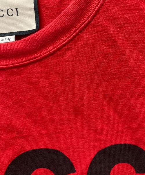 GUCCI（グッチ）GUCCI (グッチ) SEXINESSプリントTシャツ　616036 XJCK1　グッチ レッド サイズ:Ｓの古着・服飾アイテム