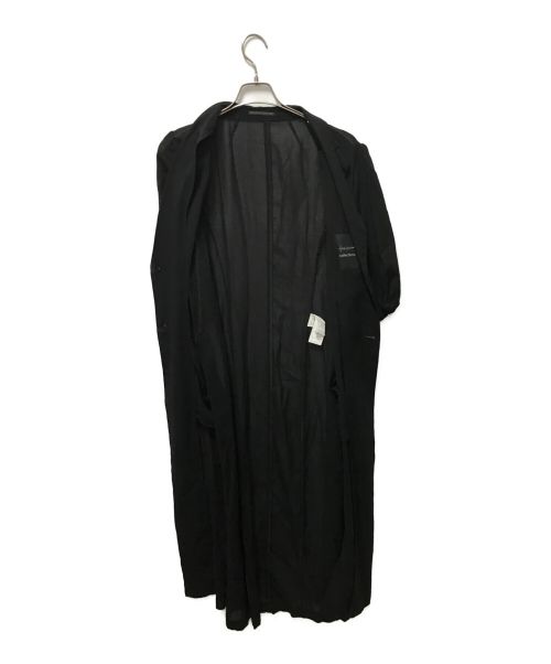 YOHJI YAMAMOTO（ヨウジヤマモト）YOHJI YAMAMOTO (ヨウジヤマモト) シルク混ボリュームスリーブワンピース ブラック サイズ:１の古着・服飾アイテム