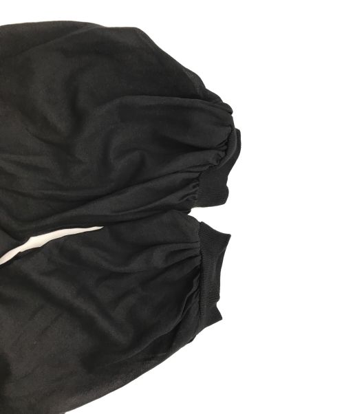 YOHJI YAMAMOTO（ヨウジヤマモト）YOHJI YAMAMOTO (ヨウジヤマモト) シルク混ボリュームスリーブワンピース ブラック サイズ:１の古着・服飾アイテム