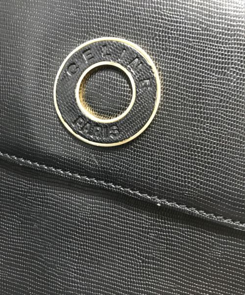 CELINE（セリーヌ）CELINE (セリーヌ) サークルロゴ金具ショルダーバッグ ブラックの古着・服飾アイテム