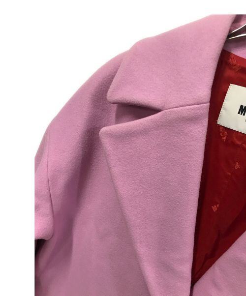 MSGM（エムエスジーエム）MSGM (エムエスジーエム) アローデザイン チェスターコート ピンク サイズ:38の古着・服飾アイテム
