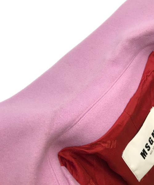 MSGM（エムエスジーエム）MSGM (エムエスジーエム) アローデザイン チェスターコート ピンク サイズ:38の古着・服飾アイテム