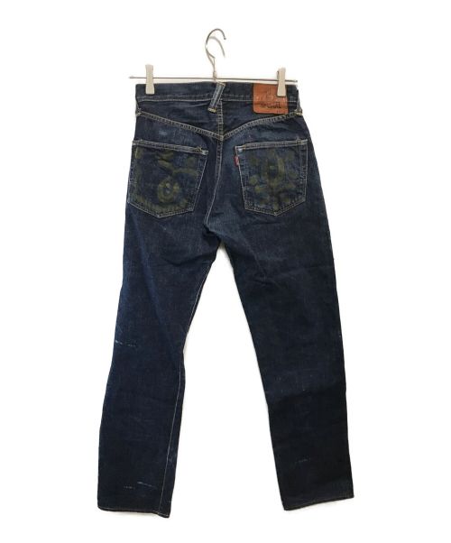 EVISU（エヴィス）EVISU (エビス) 道楽ペイントデニムパンツ インディゴ サイズ:31の古着・服飾アイテム