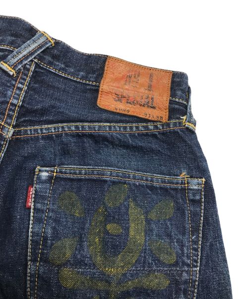 EVISU（エヴィス）EVISU (エビス) 道楽ペイントデニムパンツ インディゴ サイズ:31の古着・服飾アイテム