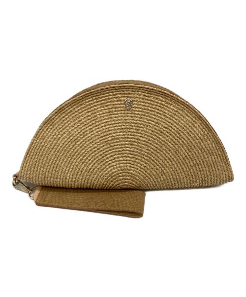 HELEN KAMINSKI（ヘレンカミンスキー）HELEN KAMINSKI (ヘレンカミンスキー) ラフィアハンドバッグ ベージュの古着・服飾アイテム