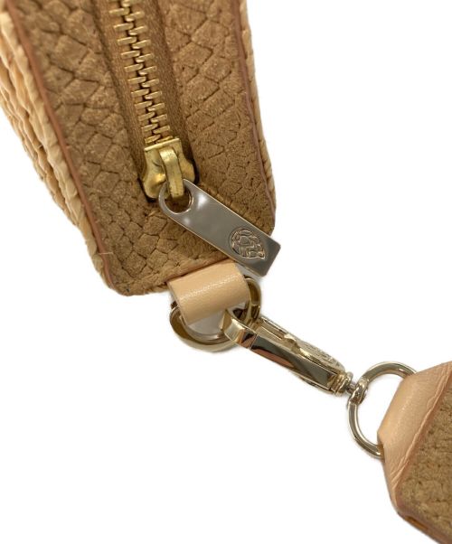 HELEN KAMINSKI（ヘレンカミンスキー）HELEN KAMINSKI (ヘレンカミンスキー) ラフィアハンドバッグ ベージュの古着・服飾アイテム