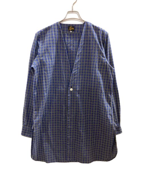Needles（ニードルズ）Needles (ニードルズ) ノーカラーシャツコート パープル サイズ:Ｍの古着・服飾アイテム