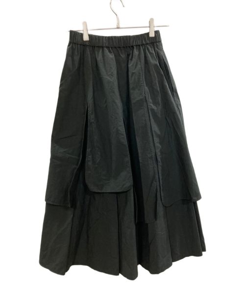 nagonstans（ナゴンスタンス）nagonstans (ナゴンスタンス) 23AW tiered skirt ブラック サイズ:Sの古着・服飾アイテム