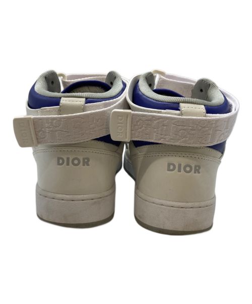 Dior（ディオール）Dior (ディオール) B27ハイトップスニーカー ホワイト×ブルー サイズ:42の古着・服飾アイテム