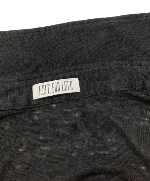 edit.for lulu（エディットフォールル）edit.for lulu (エディットフォールル) リネンシャツワンピース ブラック サイズ:Sの古着・服飾アイテム