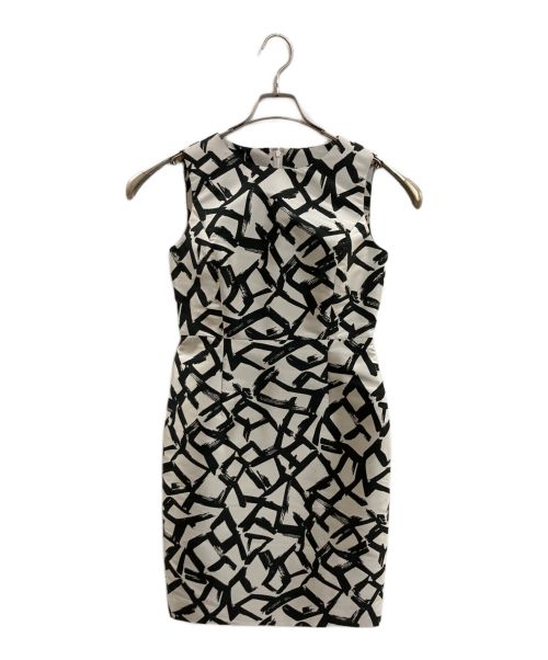 Diagram GRACE CONTINENTAL（ダイアグラム グレースコンチネンタル）Diagram GRACE CONTINENTAL (ダイアグラム グレースコンチネンタル) ノースリーブワンピース/Diagram GRACE CONTINENTAL ホワイト×ブラック サイズ:Sの古着・服飾アイテム