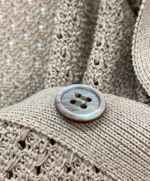 BATONER（バトナ―）BATONER (バトナ―) SUMMER KNIT POLO S/S　バトナー　24SS　BN-24SM-055 ベージュ サイズ:3の古着・服飾アイテム