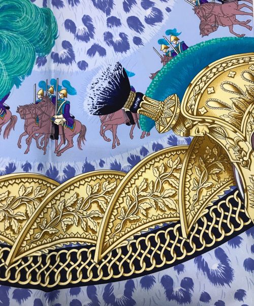 HERMES（エルメス）HERMES (エルメス) シルクスカーフ/HERMES/カレ90/CASQUES et PLUMETS(面貌のない兜) ネイビー サイズ:表記なしの古着・服飾アイテム