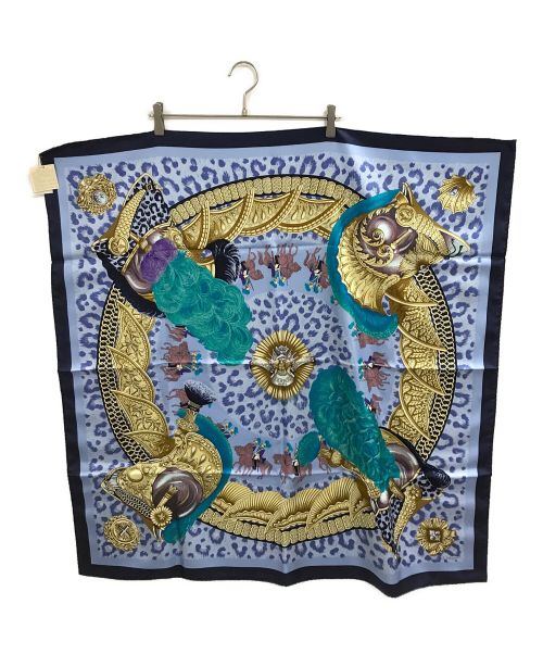 HERMES（エルメス）HERMES (エルメス) シルクスカーフ/HERMES/カレ90/CASQUES et PLUMETS(面貌のない兜) ネイビー サイズ:表記なしの古着・服飾アイテム
