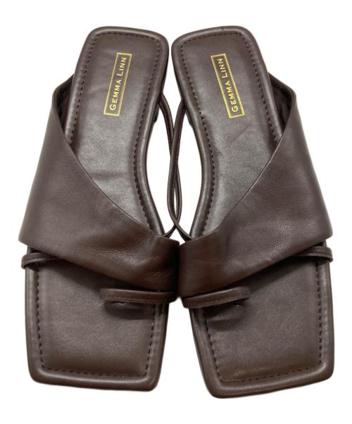 GEMMA LINN（ジェマ リン）GEMMA LINN (ジェマ リン) アシンメトリートングサンダル/ジェマ リン ブラウン サイズ:38の古着・服飾アイテム