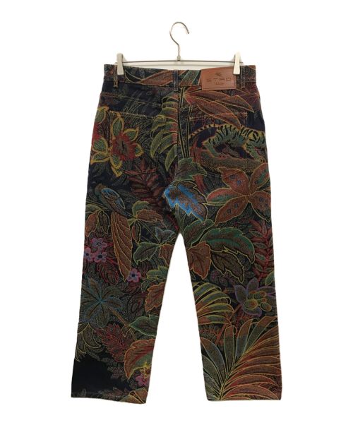 ETRO（エトロ）ETRO (エトロ) フォリアージュモチーフジャガードジーンズ　エトロ　232-1W806-0109 ネイビー×レッド サイズ:32の古着・服飾アイテム
