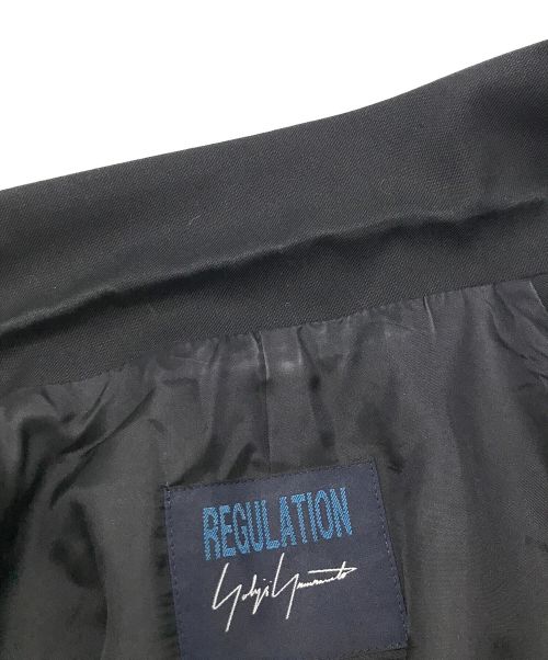 REGULATION Yohji Yamamoto（レギュレーションヨウジヤマモト）REGULATION Yohji Yamamoto (レギュレーションヨウジヤマモト) ピークドラペルジャケット ブラック サイズ:1の古着・服飾アイテム