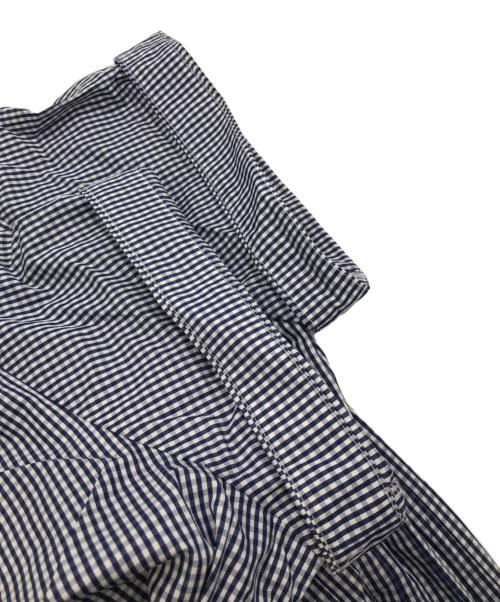 LE CIEL BLEU（ルシェルブルー）LE CIEL BLEU (ルシェルブルー) ギンガムチェックラウンドフォームドレス/ルシェルブルー/23S65519 ブルー×ホワイト サイズ:Sの古着・服飾アイテム