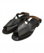 MARGARET HOWELLマーガレットハウエル）の古着「レザーサンダル/マーガレットハウエル/578-1170003」｜ブラウン