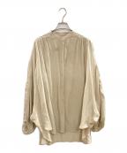 FRAMeWORKフレームワーク）の古着「シアーリネンポンチョブラウス/フレームワーク/24051220737020/24SS」｜ベージュ