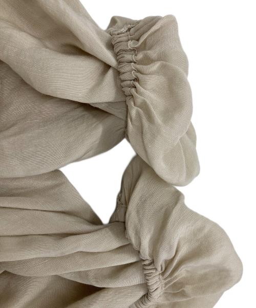 FRAMeWORK（フレームワーク）FRAMeWORK (フレームワーク) シアーリネンポンチョブラウス/フレームワーク/24051220737020/24SS ベージュ サイズ:Freeの古着・服飾アイテム