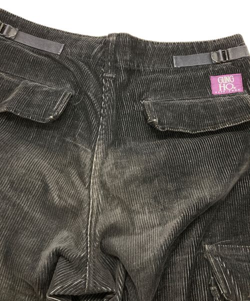 GUNG HO（ガンホー）GUNG HO (ガンホー) コーデュロイカーゴパンツ ブラック サイズ:表記なしの古着・服飾アイテム