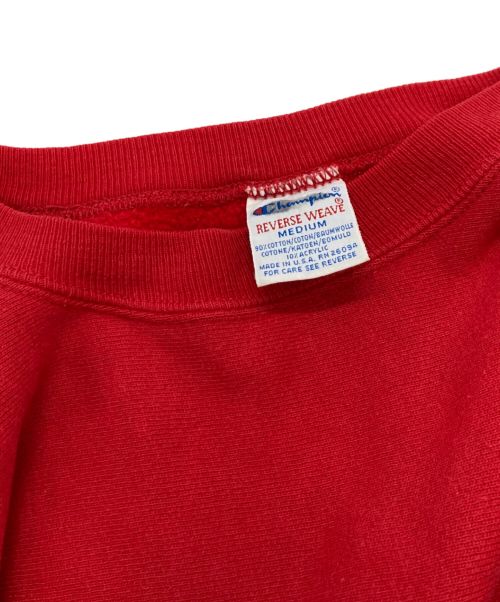 Champion REVERSE WEAVE（チャンピオン リバース ウィーブ）Champion REVERSE WEAVE (チャンピオン リバース ウィーブ) 90’ｓ刺繍タグスウェット レッド サイズ:Ｍの古着・服飾アイテム