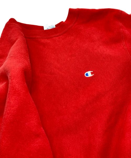 Champion REVERSE WEAVE（チャンピオン リバース ウィーブ）Champion REVERSE WEAVE (チャンピオン リバース ウィーブ) 90’ｓ刺繍タグスウェット レッド サイズ:Ｍの古着・服飾アイテム