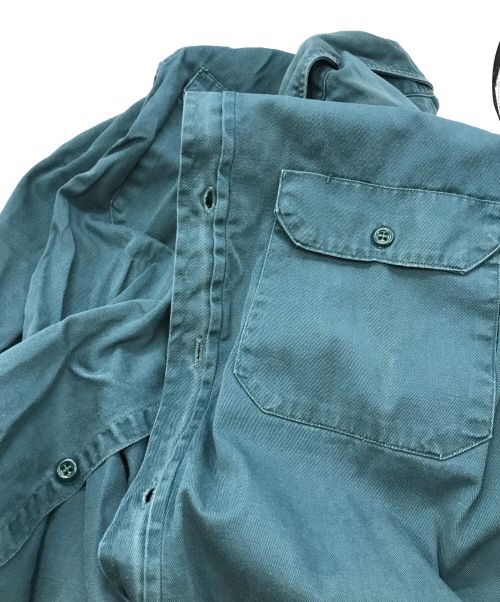 big mac（ビッグマック）big mac (ビッグマック) マチ付きワークシャツ　60’ｓ グリーン サイズ:表記なしの古着・服飾アイテム